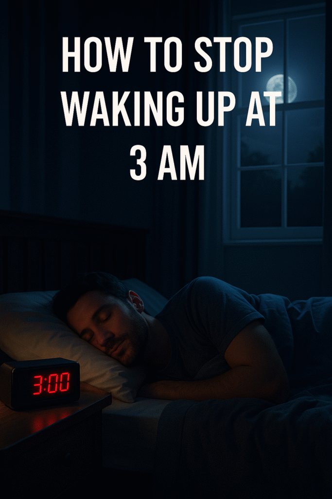 Alt text: “How to stop waking up at 3 AM – proven sleep tips 2025”