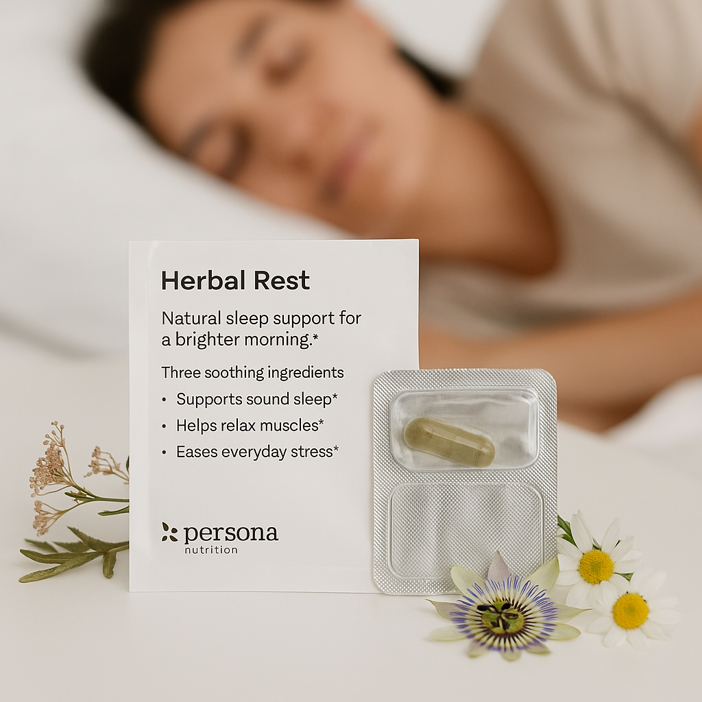 “Herbal Rest Persona Nutrition sleep support supplement with daily packet 2025.”