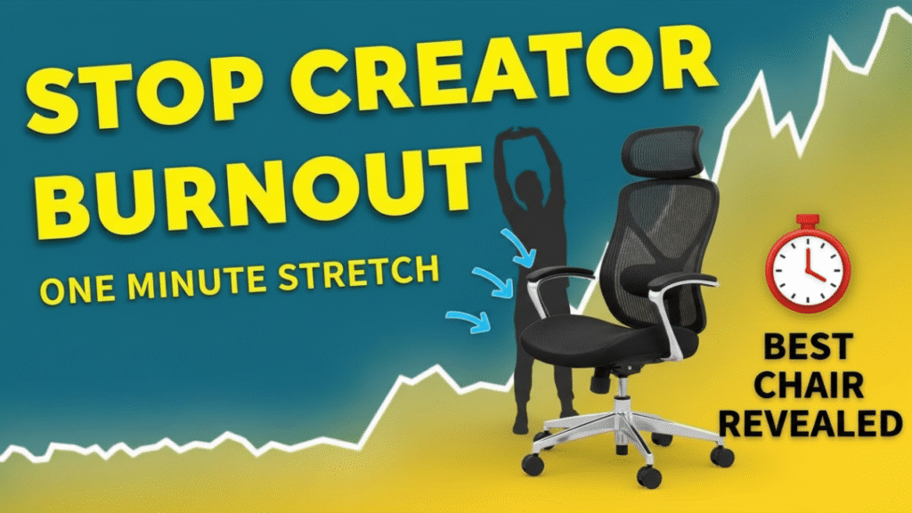The FreePlay Sentinel Ergonomic Gaming Chair for Creators with footrest and adjustable lumbar support.